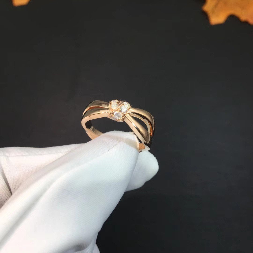 [AURORA]LIENS RING PINK GOLD DIAMOND