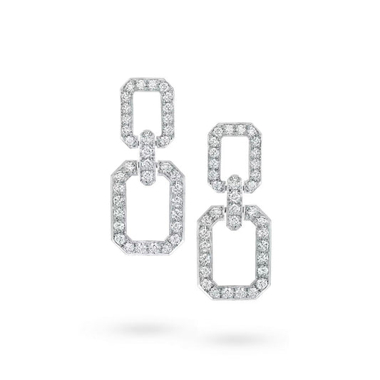 [AURORA]LINKS MEDIUM EARRINGS DIAMOND