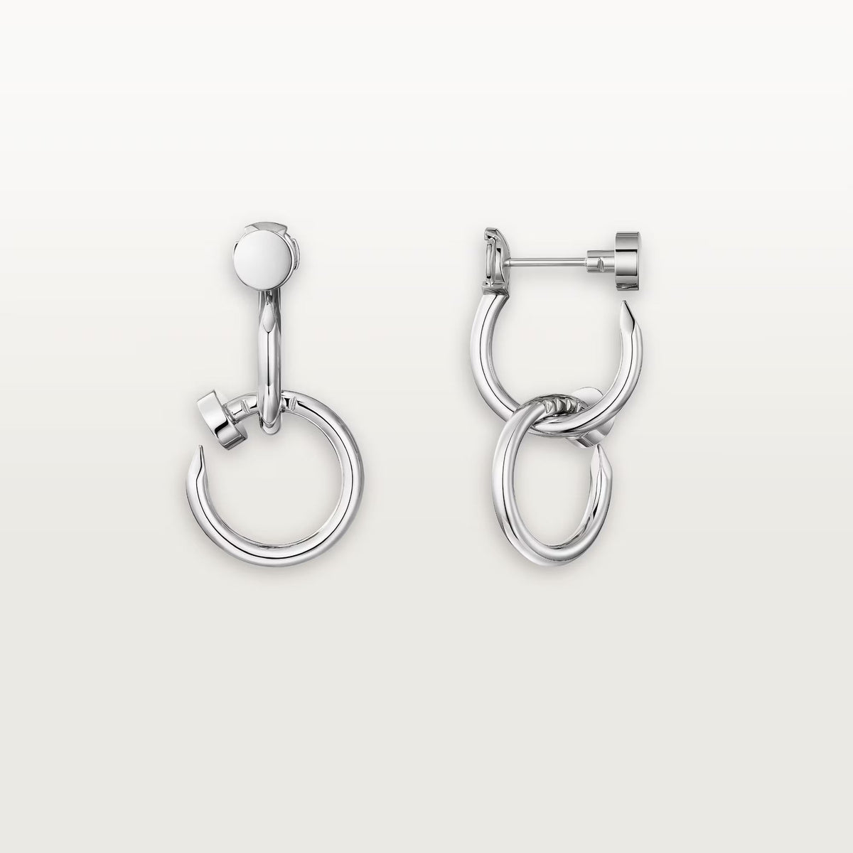 [AURORA]JUSTE NO DIAMOND DOUBLE EARRINGS