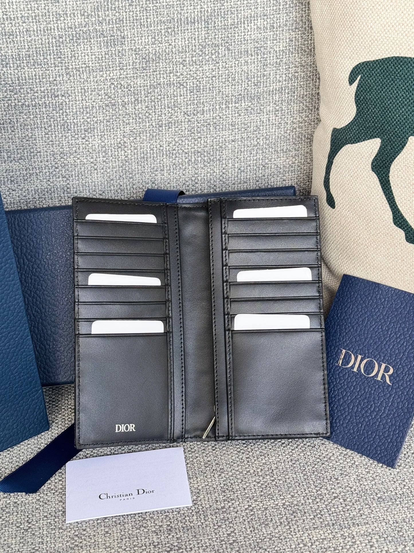 VERTICAL LONG WALLET 19 IN BLACK MONOGRAM OBLIQUE JACQUARD