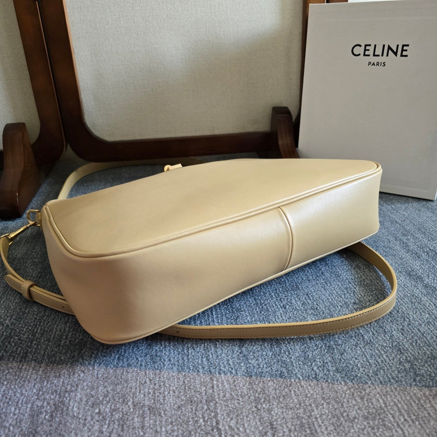 MEDIUM CAMILLE 16 SOFT BAG 36 LIGHT BEIGE IN SMOOTH CALFSKIN