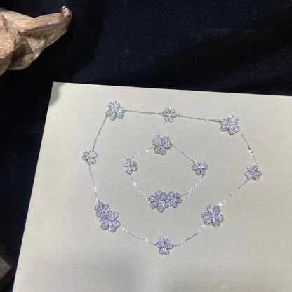 [AURORA]FRIVOLE SILVER 5 FLOWERS BRACELET