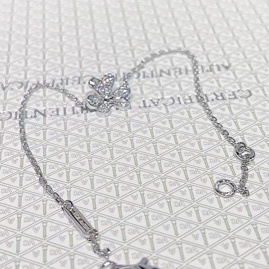 [AURORA]FRIVOLE SILVER FLOWER DIAMOND BRACELET