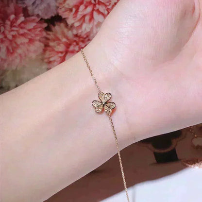 [AURORA]FRIVOLE GOLD FLOWER DIAMOND BRACELET