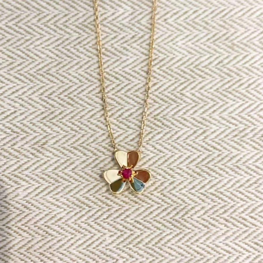 [basloveJW]FRIVOLE GOLDENE BLUMENKETTE