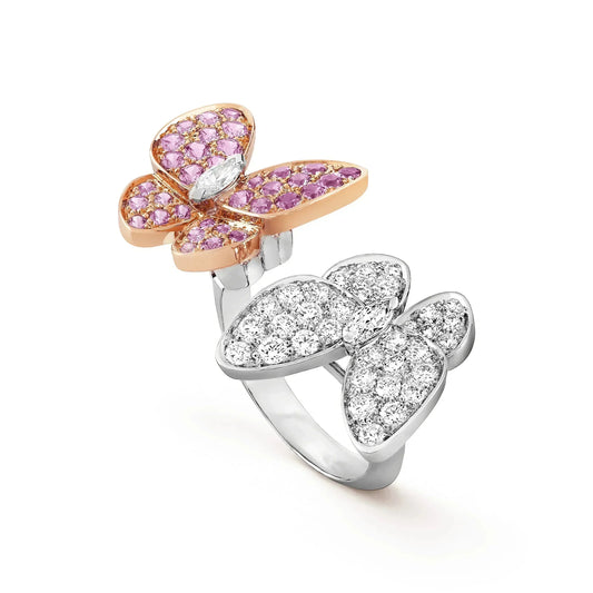 [AURORA]TWIN BUTTERFLY DIAMOND RING